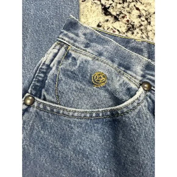 Wrangler Jeans Mens 35x30 Blue Denim George Straight Cowboy Cut Original Fit - Picture 6 of 9